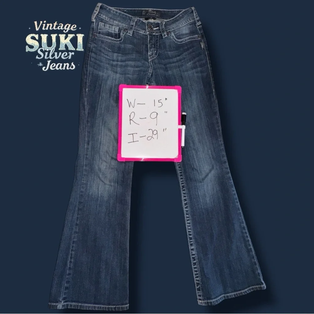 Silver Jeans Suki Mid Rise Curvy Bootcut Jeans Women's Size 26 Vintage Y2K